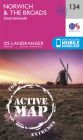 OS Landranger Active - 134 - Norwich & The Broads, Great Yarmouth