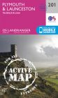 OS Landranger Active - 201 - Plymouth & Launceston, Tavistock & Looe