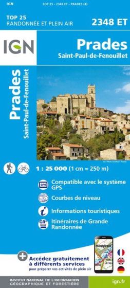 IGN Top 25 - Prades / St-Paul-de-Fenouillet