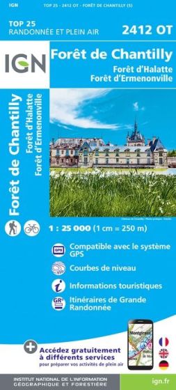 IGN Top 25 - Forêt de Chantilly d'Halatte et d'Ermenonville