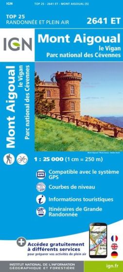 IGN Top 25 - Mont Aigoual / Le Vigan / PNR des Cévennes