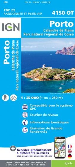 IGN Top 25 - Porto / Calanche de Piana / PNR de Corse