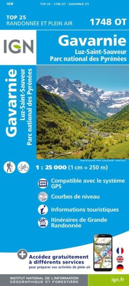 IGN Top 25 - Gavarnie / Luz-Saint-Sauveur / PNR des Pyrénées