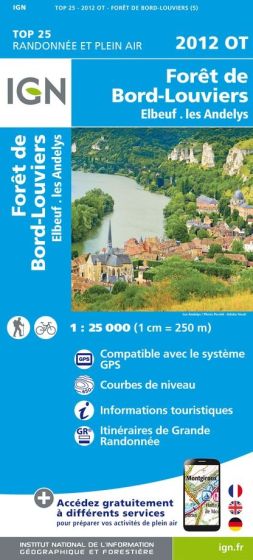 IGN Top 25 - Forêt de Bord Louviers / Elbeuf / Les Andelys