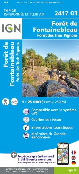 IGN Top 25 - Forêt de Fontainebleau / Forêt des Trois Pignons