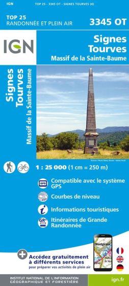 IGN Top 25 - Signes / Tourves / Massif de La Sainte-Baume