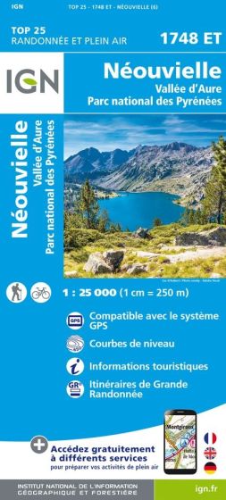 IGN Top 25 - Néouvielle / Vallée d'Aure / PNR des Pyrénées