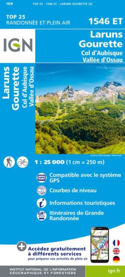 IGN Top 25 - Laruns / Gourette / Col d'Aubisque / Vallée d'Ossau