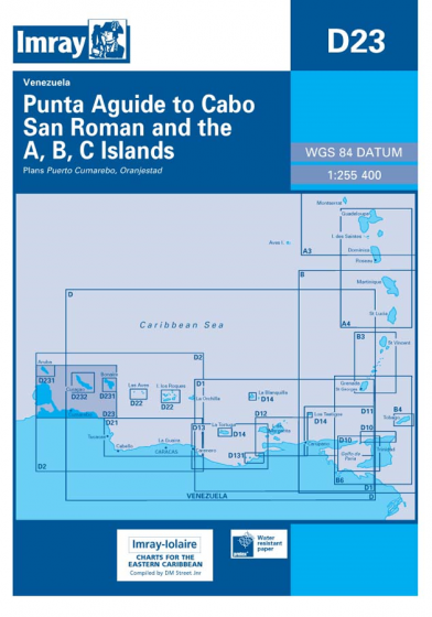 Imray D Chart - Punta Aguide To Cabo San Roman & A.B.C Islands (D23)