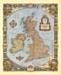 A Modern Pilgrim's Map of the British Isles - Published 1937 Map