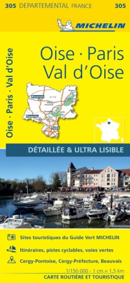 Michelin Local Map - 305-Oise, Paris, Val-d'Oise