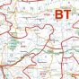 Belfast - BT - Postcode Wall Map