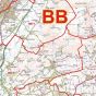 Blackburn - BB - Postcode Wall Map