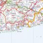 Devon, Dorset & Somerset��Postcode Sector Wall Map (S2)