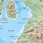 OS Wall Map - British Isles Physical Features Map