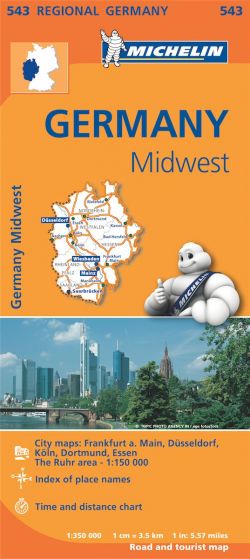 Michelin Regional Map - 543-Germany Midwest