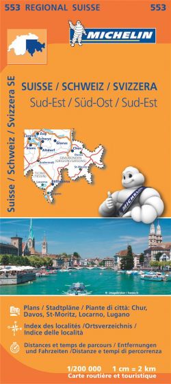 Michelin Regional Map - 553-Suisse Sud-Est (SE)