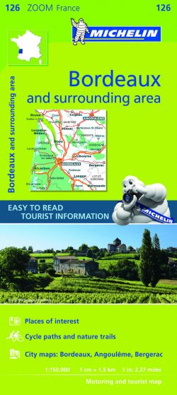 Michelin Zoom Map - 126 - Bordeaux & Surrounding Areas