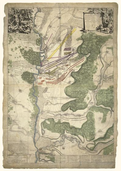 Blenheim Battle map 1704 Map