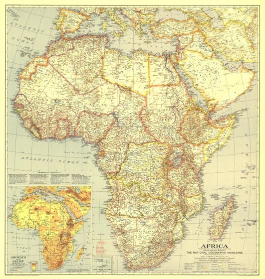Africa  -  Published 1935 Map