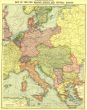 Europe Map with Africa and Asia - Published 1915 Map