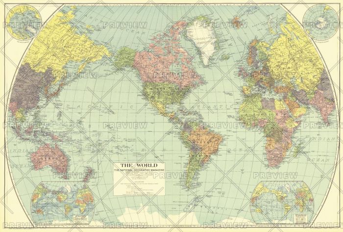 World - Published 1932 Map
