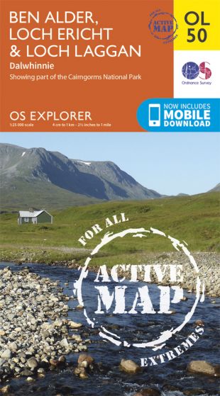 OS Explorer Active - 50 - Ben Alder, Loch Ericht & Loch Laggan