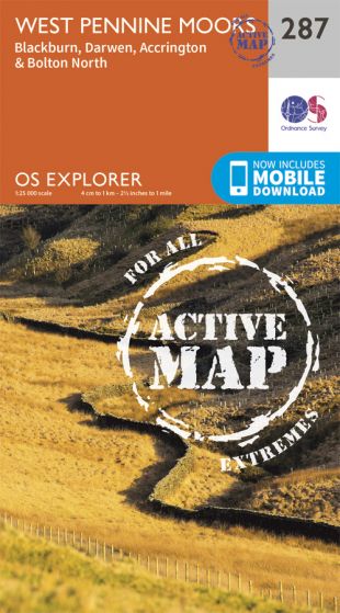 OS Explorer Active - 287 West Pennine Moors, Blackburn