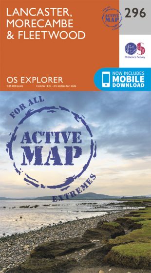 OS Explorer Active - 296 - Lancaster, Morecambe & Fleetwood