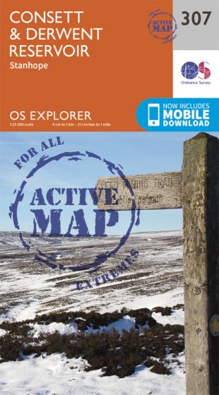OS Explorer Active - 307 - Consett & Derwent Reservoir