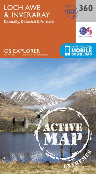 OS Explorer Active - 360 - Loch Awe & Inveraray