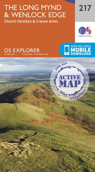 OS Explorer Active - 217 - The Long Mynd & Wenlock Edge