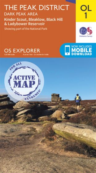 OS Explorer Active - 1 - The Peak District Dark Peak area