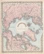 Colton Map of the North Pole or Arctic (1872) Map