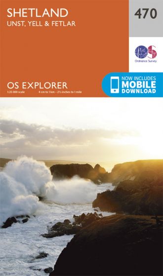 OS Explorer - 470 - Shetland - Unst, Yell & Fetlar