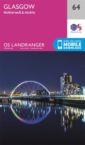 OS Landranger - 64 - Glasgow, Motherwell & Airdrie