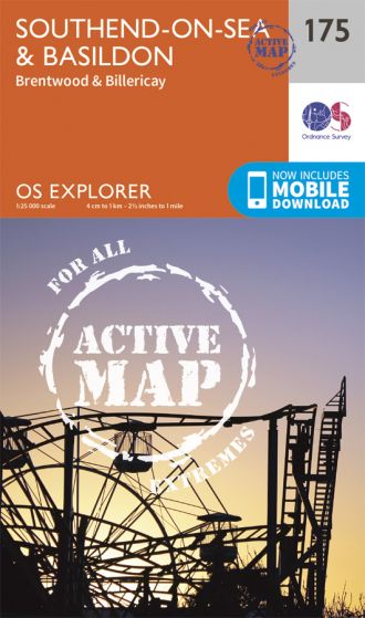 OS Explorer Active - 175 - Southend-on-Sea & Basildon