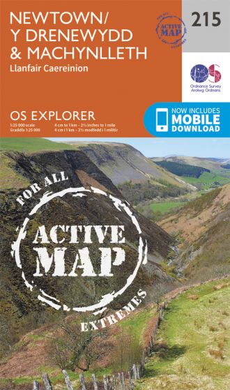OS Explorer Active - 215 - Newtown & Machynlleth
