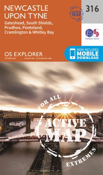 OS Explorer Active - 316 - Newcastle upon Tyne