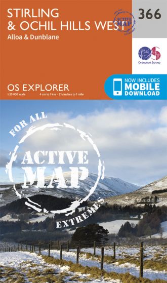OS Explorer Active - 366 - Stirling & Ochil Hills West