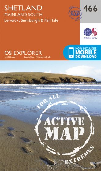 OS Explorer Active - 466 - Shetland - Mainland South