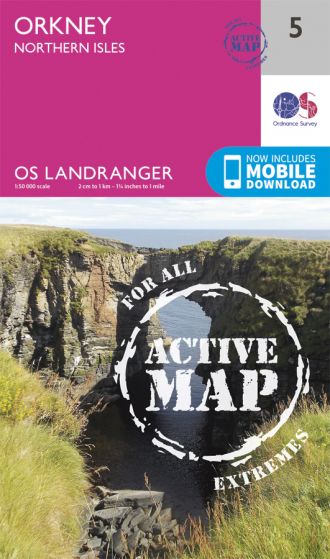 OS Landranger Active - 5 - Orkney – Northern Isles