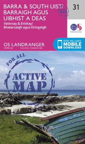 OS Landranger Active - 31 - Barra & South Uist, Vatersay & Eriskay