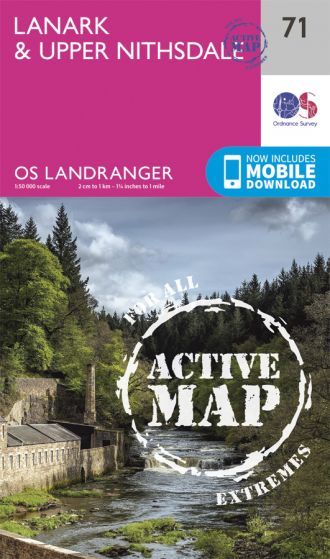 OS Landranger Active - 71 - Lanark & Upper Nithsdale