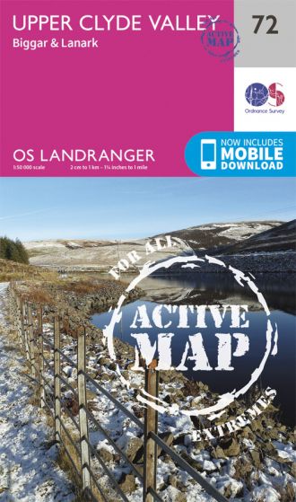 OS Landranger Active - 72 - Upper Clyde Valley, Biggar & Lanark