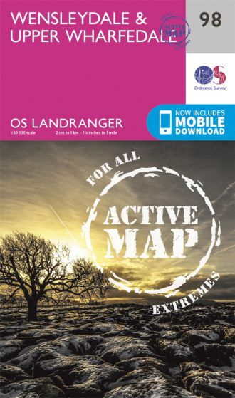 OS Landranger Active - 98 - Wensleydale & Upper Wharfedale
