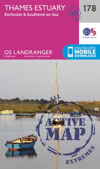 OS Landranger Active - 178 - Thames Estuary, Rochester