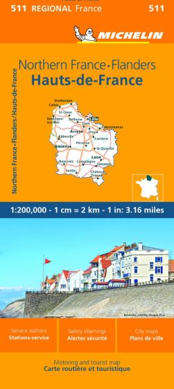 Michelin Regional Map - 511-Nord, Pas-de-Calais, Picardie
