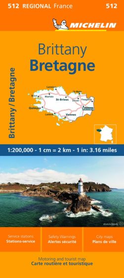 Michelin Regional Map - 512-Brittany