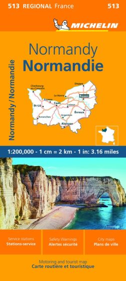 Michelin Regional Map - 513-Normandie